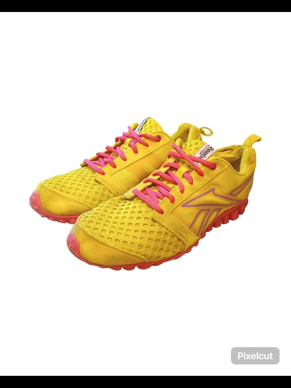 Reebok Realflex Women's sneakers | Women's Size 8 | bright neon yellow and pink
